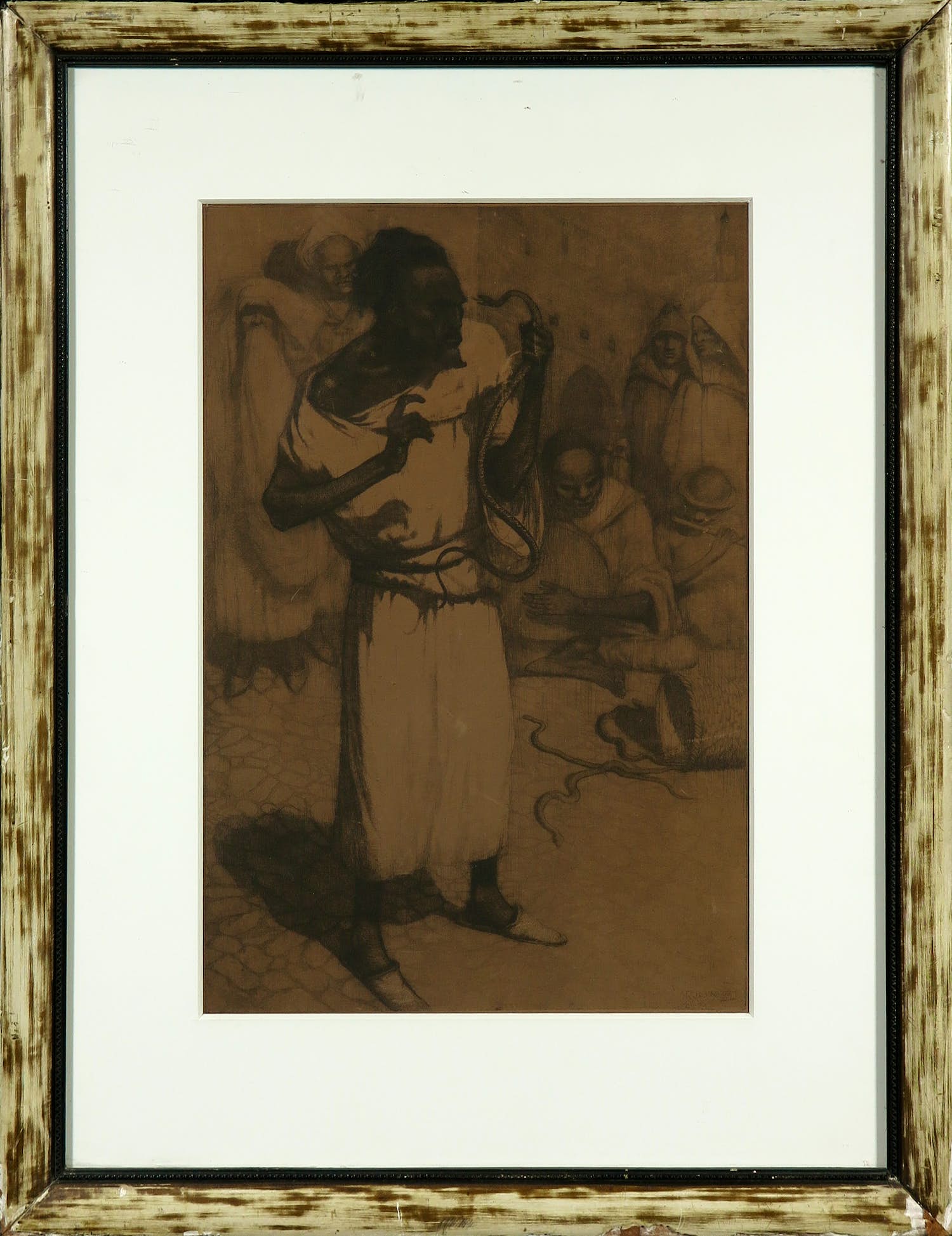 Frans Hogerwaard - Gravure, Tanger - Ingelijst kopen? Bied vanaf 50!