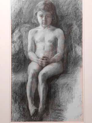 Niet of onleesbaar gesigneerd - P de Klercq (1877) in verso. verkocht voor € 1!