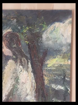 Piet Kloes - expressief half-naakt in het bos kopen? Bied vanaf 100!