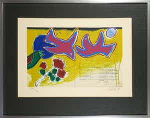 Corneille - Zeefdruk, Uit de serie '100 jaar Concertgebouw' - Ingelijst verkocht voor € 200!