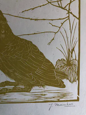 Jan Mankes - Houtsnede kleine kraai kijkend naar mugje - Gesigneerd - 1918 kopen? Bied vanaf 385!