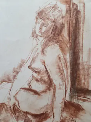AcheterTheo Beerendonk - Naakt. Portret vrouw. Roodkrijt.? Enchérissez de 59!