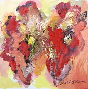 Bert Braam - Acryl op doek, Abstracte compositie verkocht voor € 35!