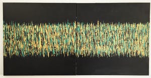 John Foppen - City Vieuw By Night .....# K06. XL. Diptych . GROOT. kopen? Bied vanaf 169!