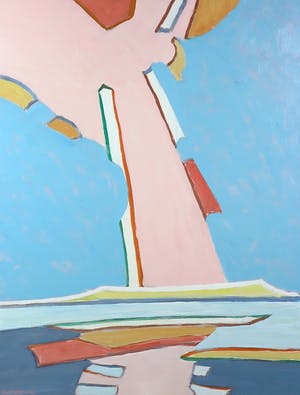 Paul Overhaus - Olieverf op doek, Roze wolk - Ingelijst kopen? Bied vanaf 100!