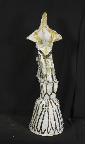 Joyce Bloem - Beschilderd keramiek, Zonnebloemfiguur kopen? Bied vanaf 50!