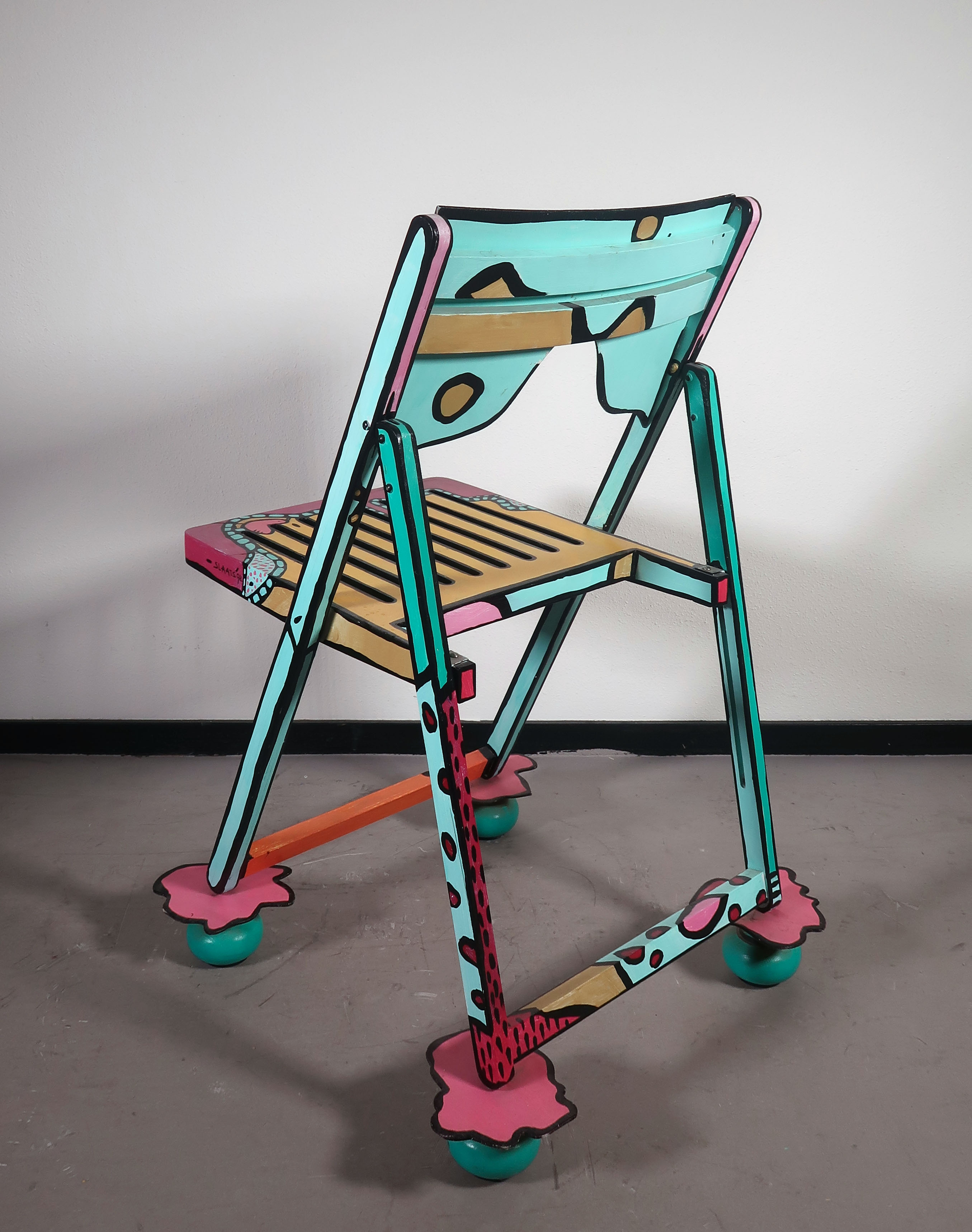 Miriam Slaats - Acryl op hout, Stoel kopen? Bied vanaf 1!