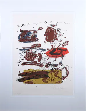 Kees Salentijn - Zeefdruk, Abstracte Compositie - Ingelijst kopen? Bied vanaf 50!