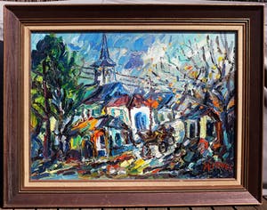Jan Makkes - Bennebroek, olieverf op doek (ingelijst) kopen? Bied vanaf 295!