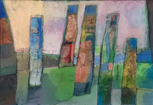 Kees Wagemaker - acryl - Abstract [unicum] - ingelijst - 25018 kopen? Bied vanaf 175!