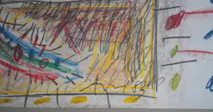 Armand Avril - Kleurrijke originele gouache (65x50 cm) - Expressieve figuur in kader kopen? Bied vanaf 599!