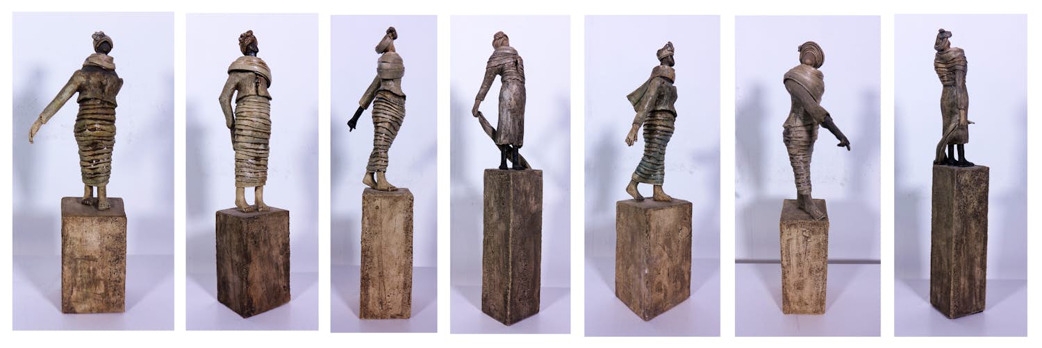 Jikke van de Waal-Bijma - Keramiek, Lot van 7 beelden (Figuren) kopen? Bied vanaf 250!