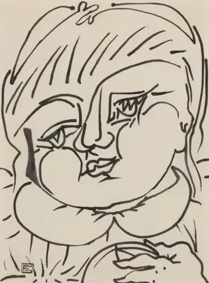 Françoise Gilot - Handsignierte Zeichnung "Paloma II Study for Pouvoir Tout Dire" kopen? Bied vanaf 3800!