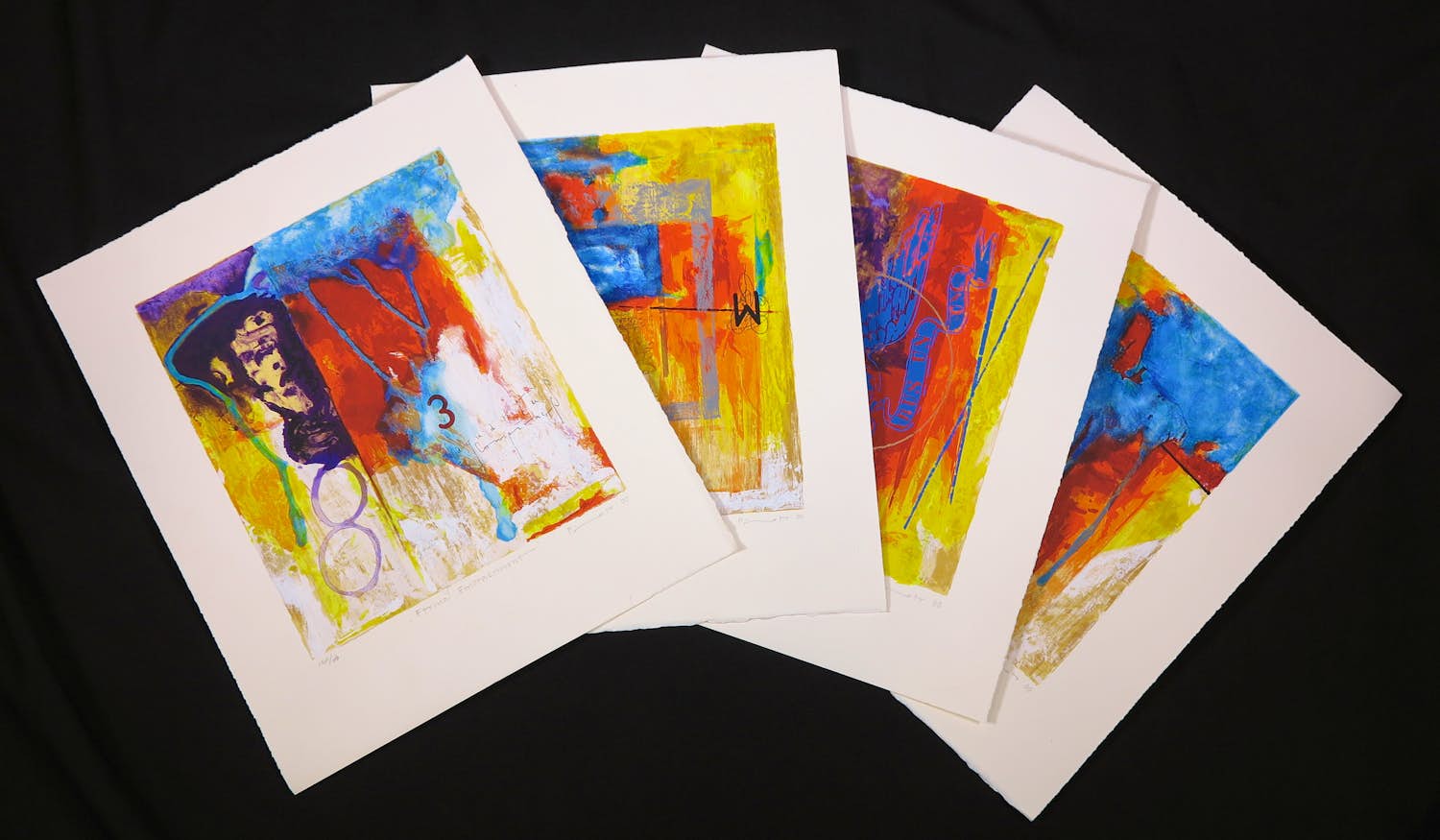 Piotr Konkel - Serie van 4 zeefdrukken, The horse & Eternal Embracement & The Tree & Union kopen? Bied vanaf 80!