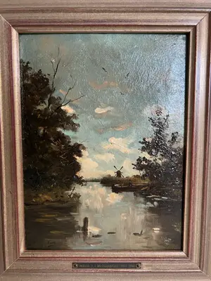 Willem Weissenbruch - “Polderlandschap met molen” kopen? Bied vanaf 700!