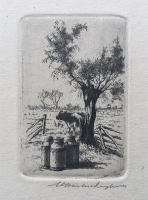 Maarten Langbroek - 3 kleine etsjes kopen? Bied vanaf 55!