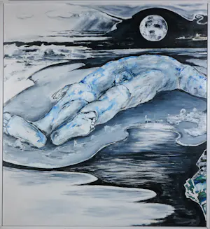 Sophie Mellema - Acryl op paneel, Tweeluik zonder titel- Ingelijst kopen? Bied vanaf 200!