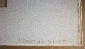 Franz Deutmann - Toegeschreven aan. Naakt. Staande vrouw. kopen? Bied vanaf 69!