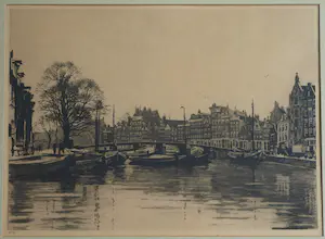 AcheterWillem Witsen - Ingelijste ets , Kromme Waal, Amsterdam – ca. 1913? Enchérissez de 1!