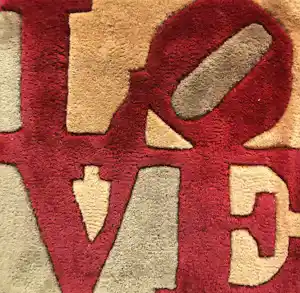 Robert Indiana - "Love" - Teppich - limited Edition - drucksigniert kaufen? Bieten Sie von 140!