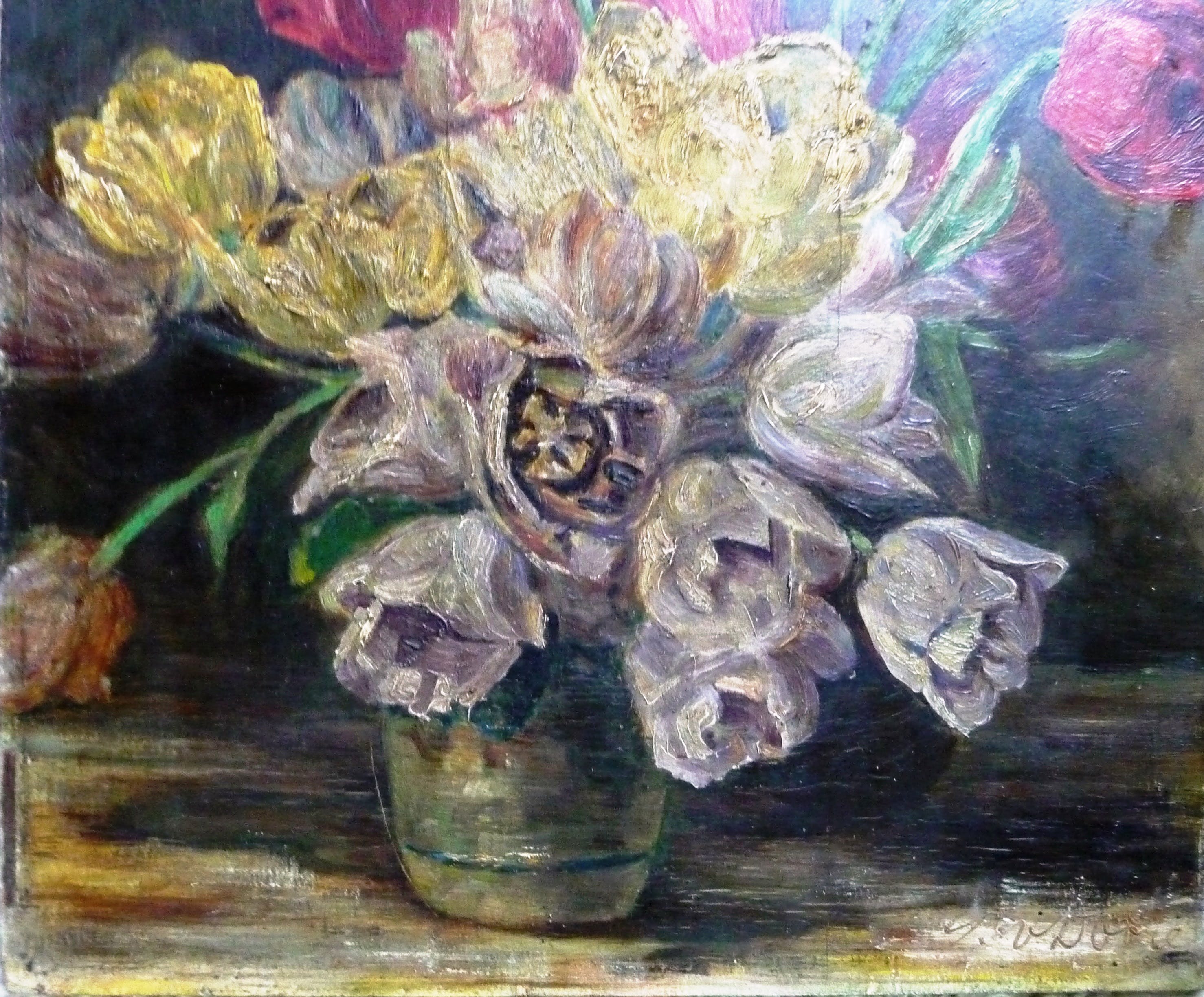 Johanna Elisabeth van Dooren - Tulpen in een vaas ca. 1920 kopen? Bied vanaf 120!