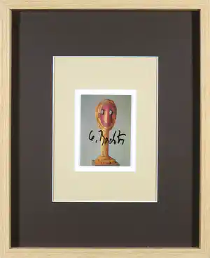 Georg Baselitz - Gesigneerde artcard, Scheibenkopf - Ingelijst vendu pour 47€ !