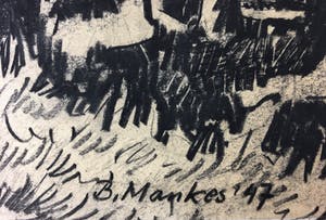 Beint Mankes - Gemengde techniek, bosgezicht kopen? Bied vanaf 40!