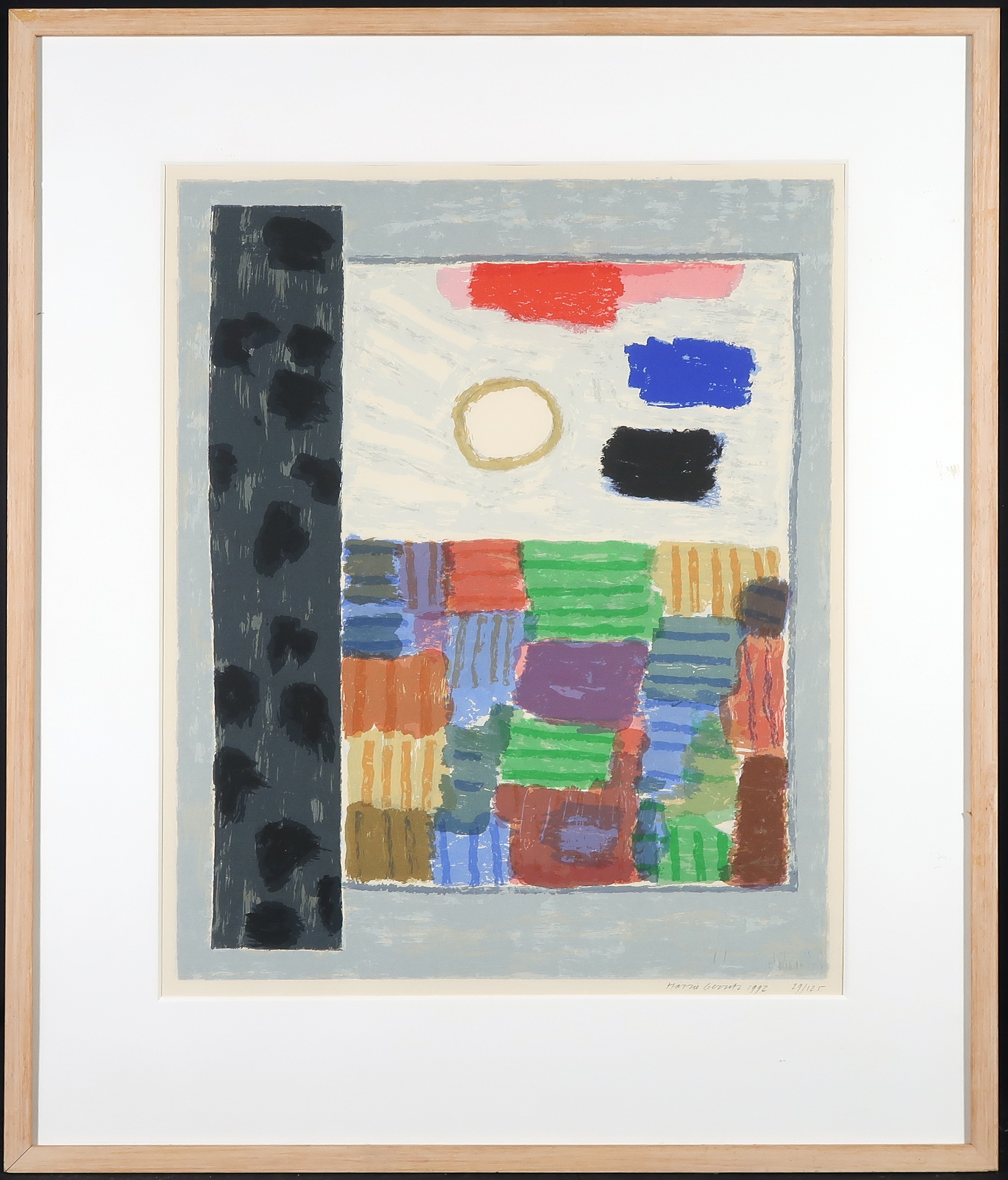 Harrie Gerritz - Zeefdruk, Zonder titel - Ingelijst kopen? Bied vanaf 35!