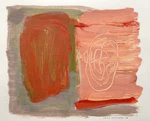 Buy Kees Admiraal - gemengde techniek op papier - 'Abstracte portretstudie III' - 1998 (UNIEK WERK)? Bid from 40!