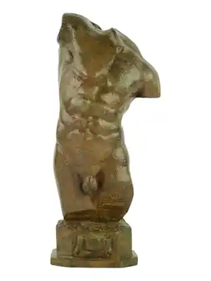 Pierre Chenet - Bronzen beeld van mannen torso - 7 kg verkauft für € 315!
