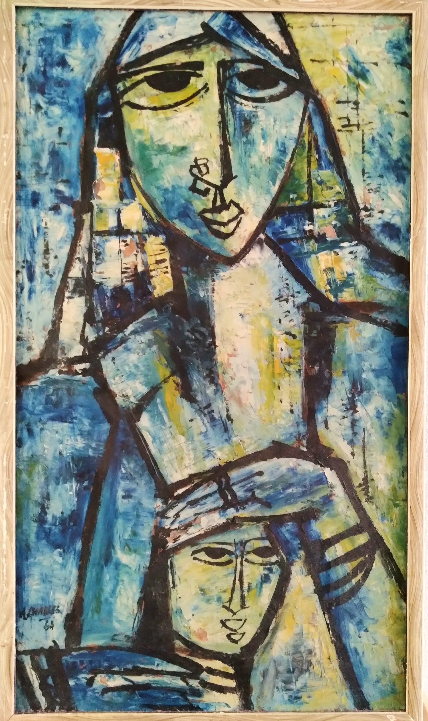 Niet of onleesbaar gesigneerd - A. Charles, 'Moeder en kind', jaren '60 kopen? Bied vanaf 1!