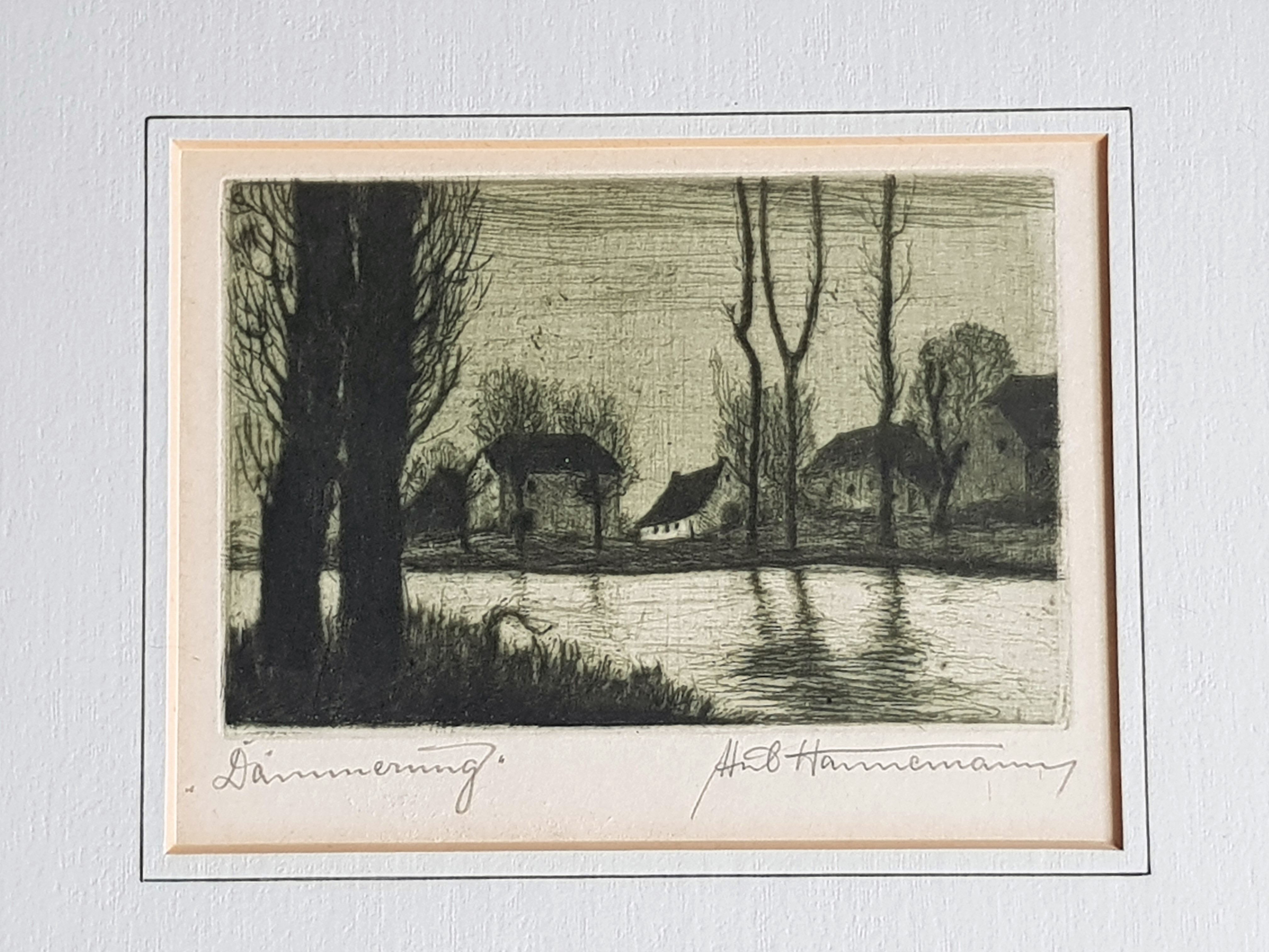Niet of onleesbaar gesigneerd - Ets - Landschap met o/a boerderij  kopen? Bied vanaf 1!