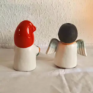 Lisa Larson - Keramik Figuren Wichtel und Engel als Kerzenständer für Rörstrand kopen? Bied vanaf 120!