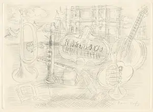 Raoul Dufy - Originele ets met titel: Musique kaufen? Bieten Sie von 125!