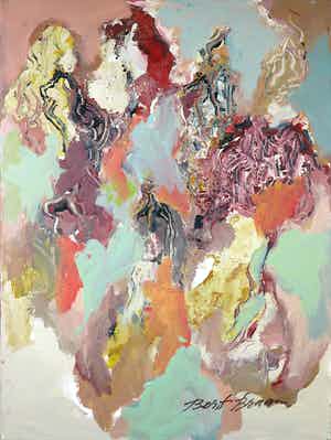 Bert Braam - Acryl op doek, Zonder titel verkocht voor € 1!