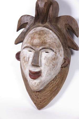 Tsogho - Houten masker met gestyleerde vogels kopen? Bied vanaf 1!