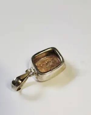 Nieuwe zilveren Hanger, met Natuurlijke, sprankelende, gouden zonnesteen kopen? Bied vanaf 65!