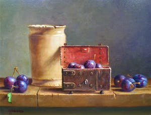 Hans Habraken - Pot en kistje pruimen kopen? Bied vanaf 625!