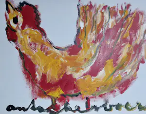 Anton Heyboer - Kip - Olieverf op doek kopen? Bied vanaf 400!