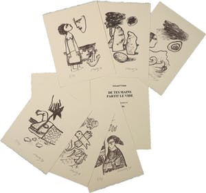 Corneille - Portfolio met originele tekening, De tes main partit le vide kopen? Bied vanaf 1!