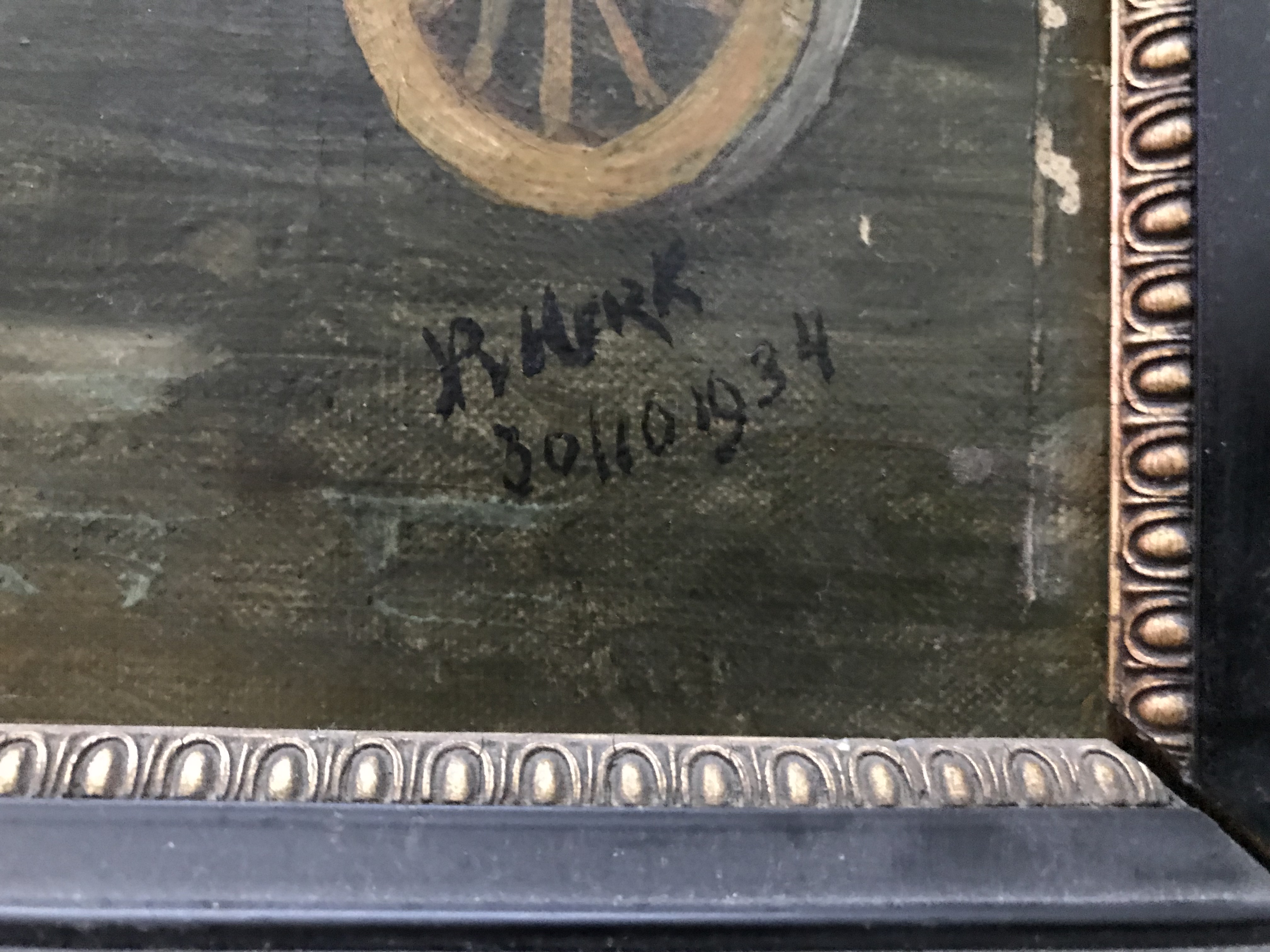 Niet of onleesbaar gesigneerd - Paard en wagen aan de maas kopen? Bied vanaf 1!