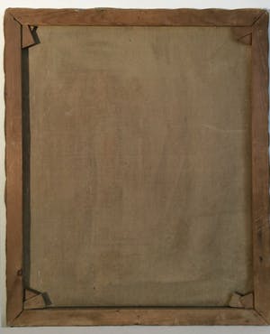 Niet of onleesbaar gesigneerd - Stadsgezicht met marktscene - olieverf op doek kopen? Bied vanaf 10!