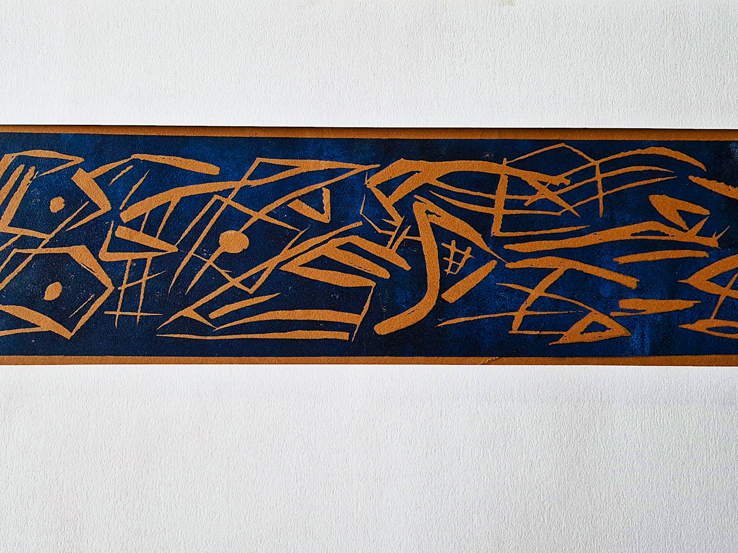 Buy Ria Exel - Nieuwe Haagse School - abstracte handgekleurde linosnede jaren 50 - gesigneerd? Bid from 34!