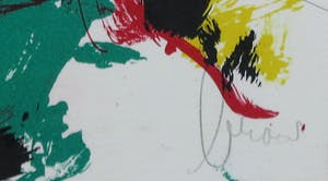 Eugene Brands - Litho, Geel gezicht - Ingelijst kopen? Bied vanaf 220!