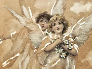 Niet of onleesbaar gesigneerd - omstreeks 1900 voor duchess of York geschilderd Pastel "Engelen" kopen? Bied vanaf 1!