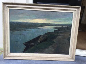 Gerard van Wijland - C4586, Polderlandschap met bootje te Ankeveen kopen? Bied vanaf 150!