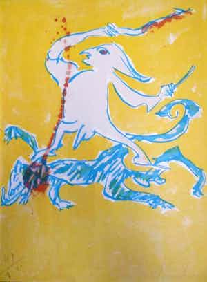 Reinhoud D'Haese - kleurenlitho verkocht voor € 85!