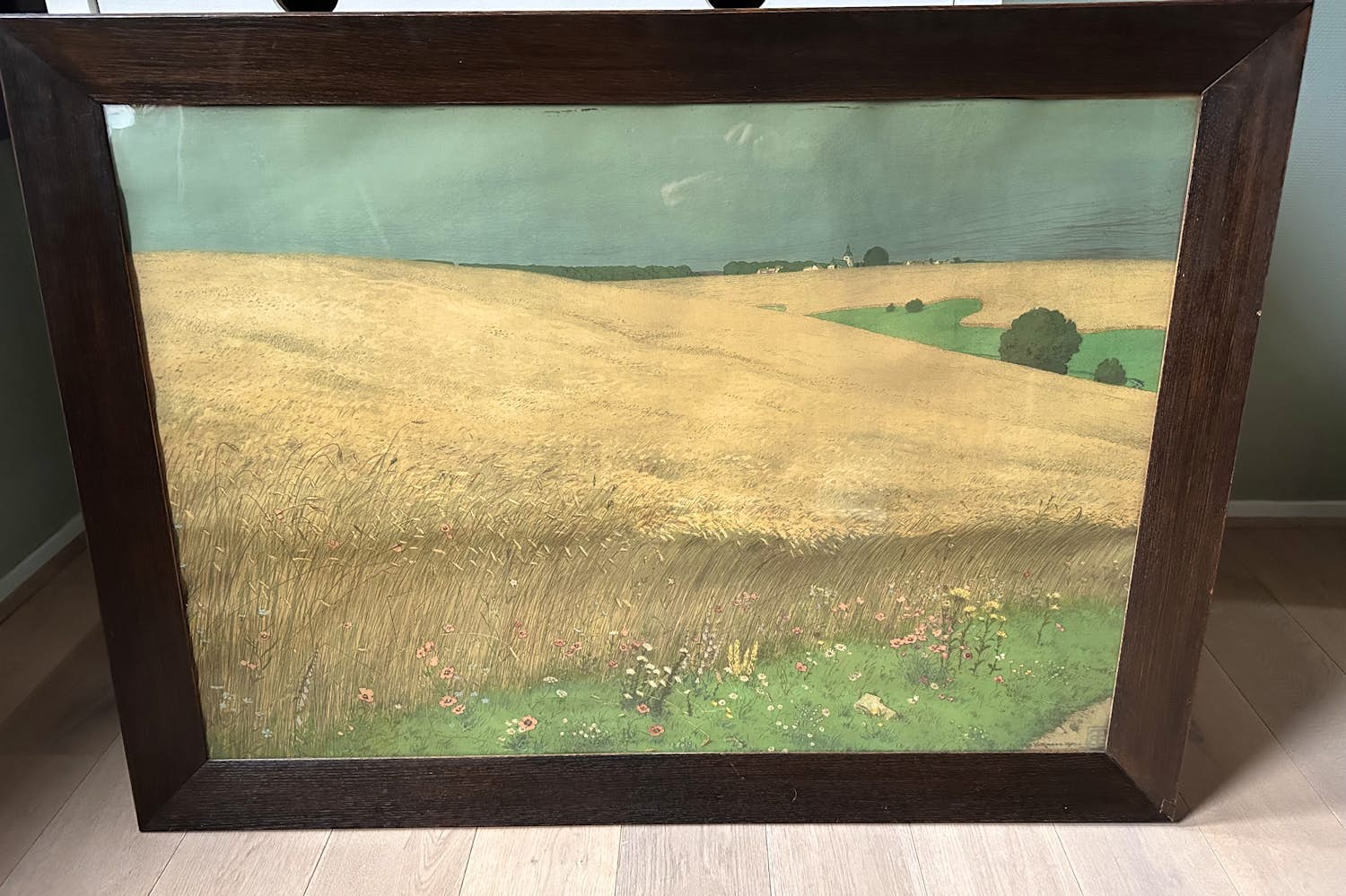 Hans Richard von VOLKMANN - Landschap met glooiend graanveld kopen? Bied vanaf 100!