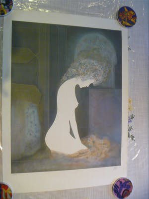 Guy Ribes - Titel: Nu. (Naaktmodel) : Lithografie in prachtige pasteltinten kopen? Bied vanaf 55!