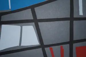 Jo van Dijk - [ Groninger Ploeg ] - lyrisch abstracte zeefdruk - ingelijst kopen? Bied vanaf 75!